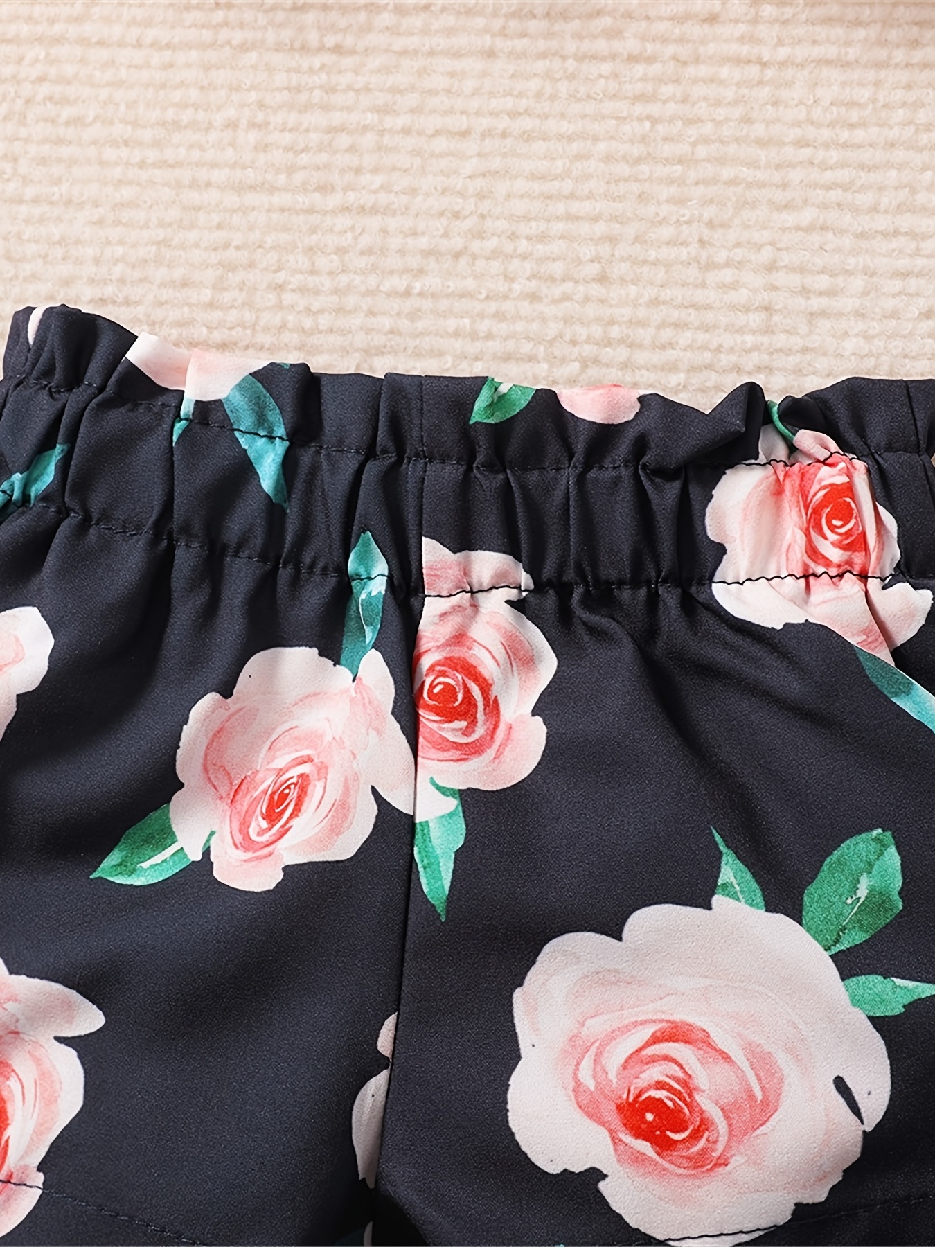 Cute Black Shorts - Ruffled Shorts - Black Floral Shorts