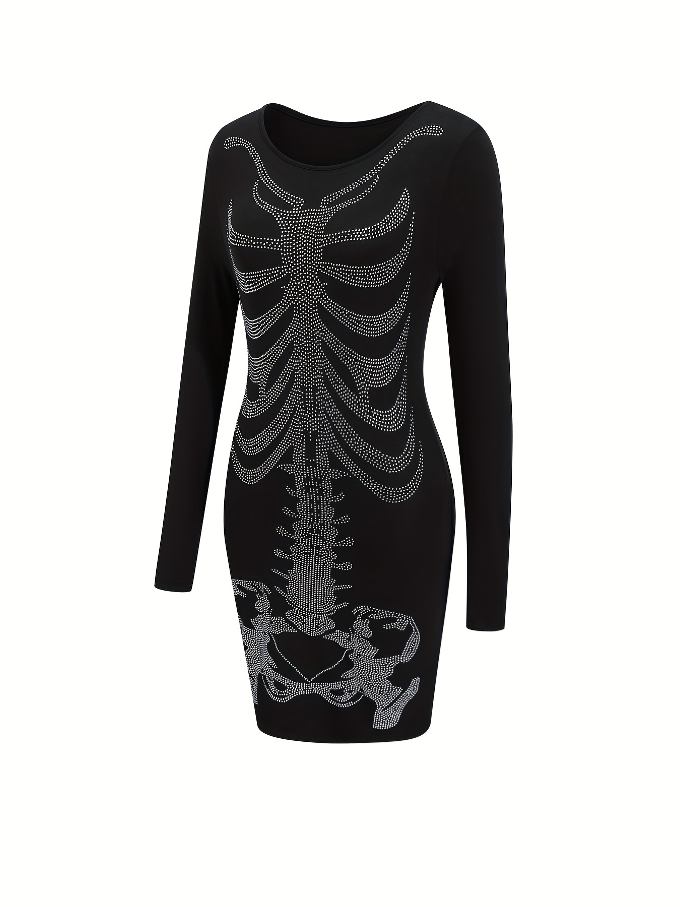 robe moulante squelette d'halloween femmes 95% polyester 5% Temu