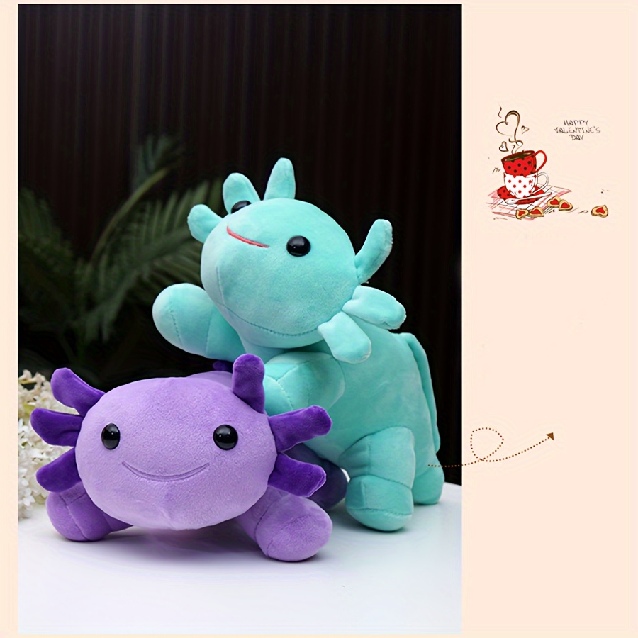 Simulation Pink Axolotl Plush Toy, Cute and Soft Zippered Blue Axolotl Set  Stuffed Animal Plush Toys for Kids Boys and Girls Gifts, Room Decor