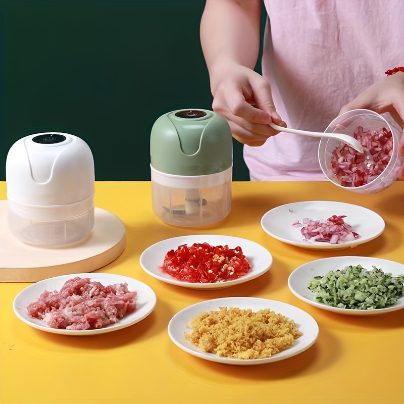 Electric Vegetable Slicer, Wireless Food Processor, 3 Functions,  Rechargeable Food Processor, Electric Mini Garlic Shredder - Powerful Meat  Grinder And Vegetable Crusher For Quick And Easy Preparation Of Food - Temu  South Korea