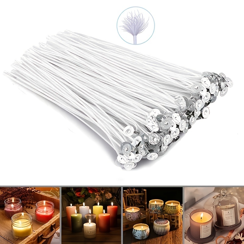 Conjunto 6 Moldes Velas Silicona 100 Mechas Hacer Velas - Temu Chile