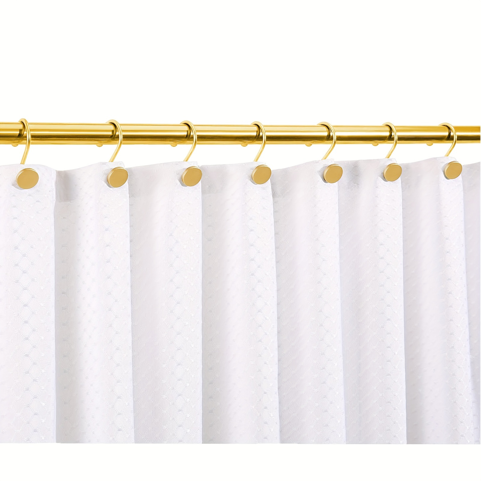 Shower Curtain Hooks Disc Design Rustproof Shower Curtain - Temu
