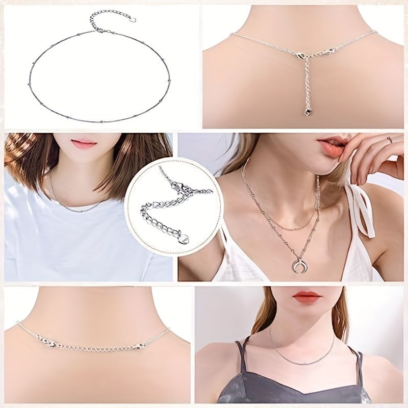 Necklace Extenders 14k Gold-plated Extender Chain 925 Sterling Silver  Extension Bracelet Extender Golden Chain Extenders For Diy Necklace Bracelet  Making - Temu Qatar