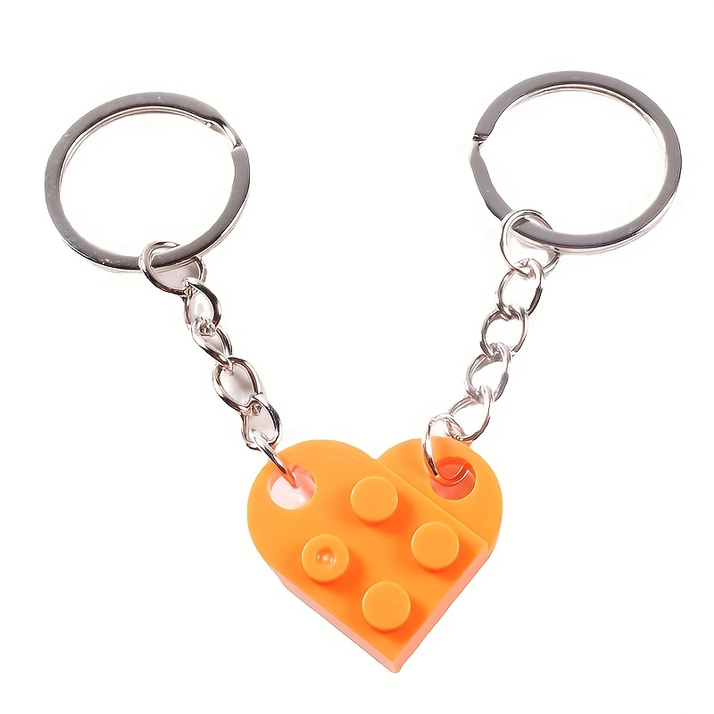 2pz/set Portachiavi A Forma Cuore, Portachiavi Creativo In Mattoni,  Portachiavi A Tema Amore, Regalo Compleanno, Portachiavi Donna E Uomo -  Gioielli E Accessori - Temu Italy