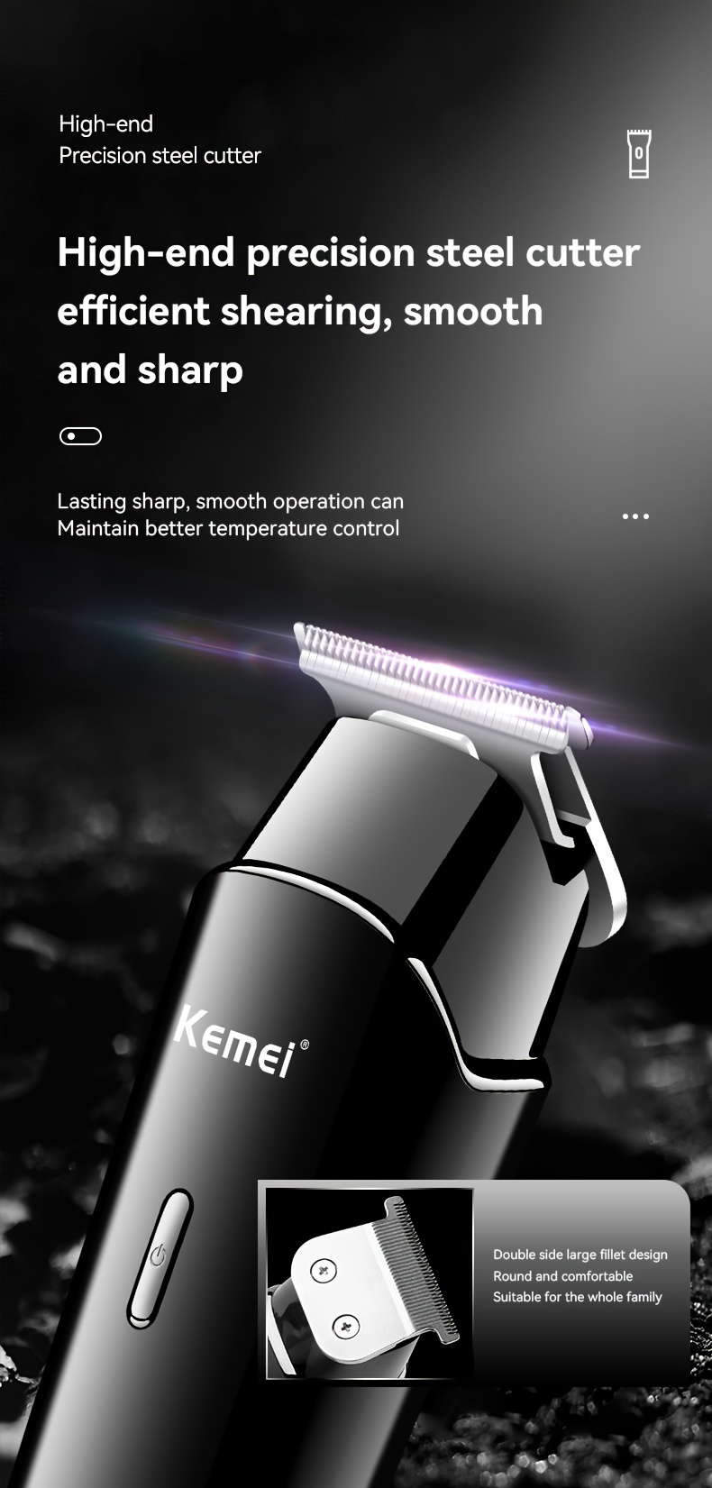 Kemei KM-1113 Hair Clipper and Beard Trimmer for Men - Gear Exact