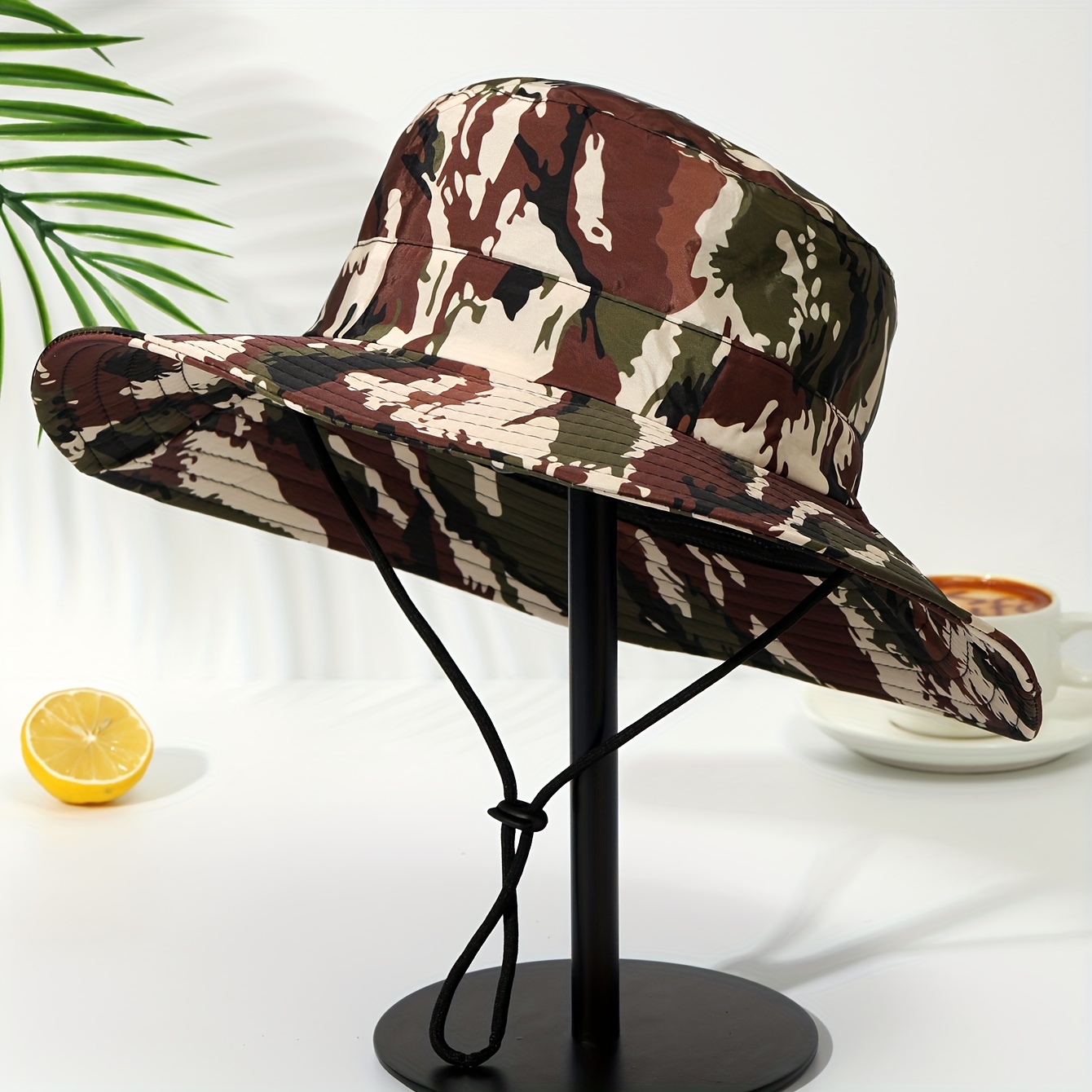 Unisex Camouflage Print Bucket Hat Wide Brim Lightweight - Temu