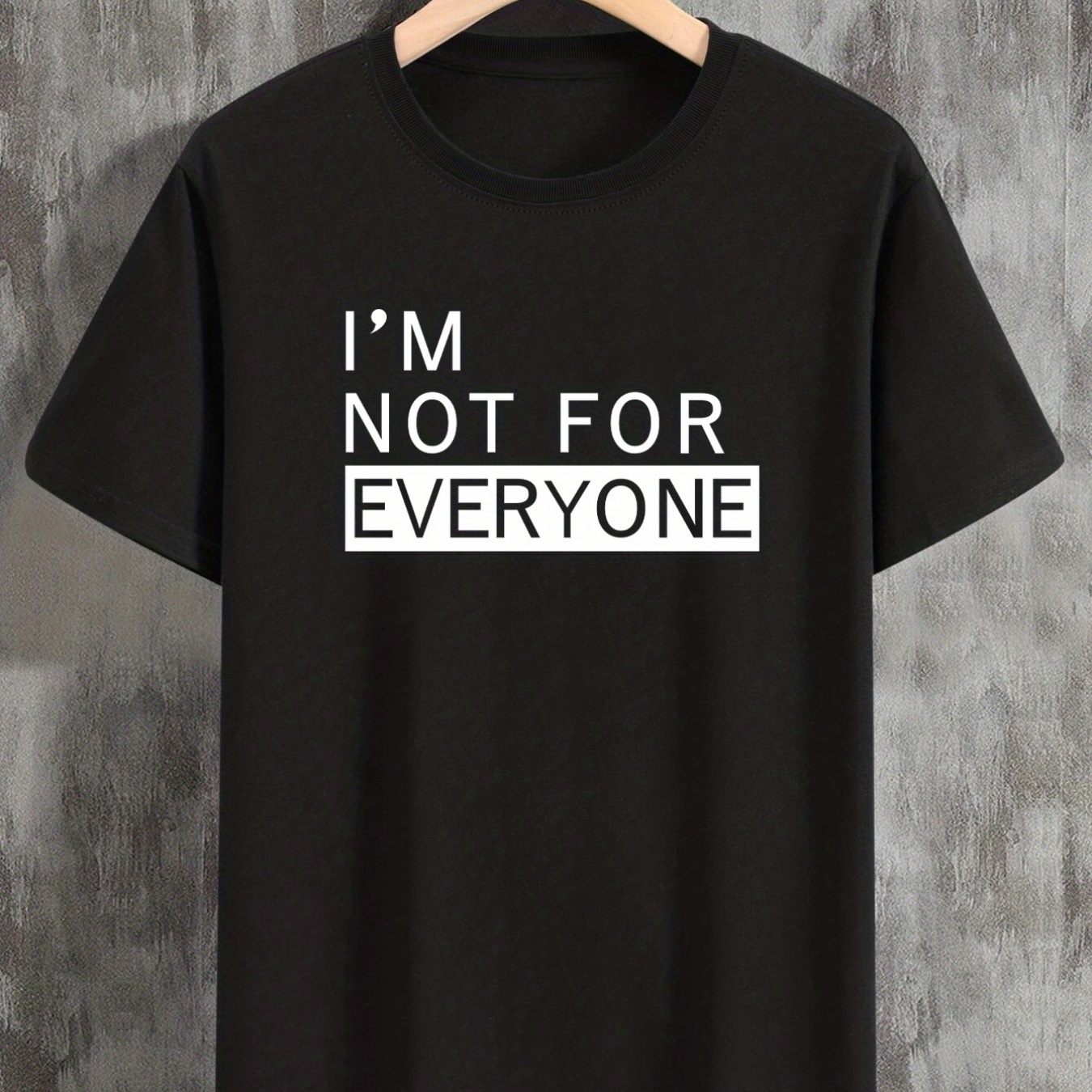

Slogan Pattern Print Men's T-shirt, Graphic Tee Men's Summer Clothes, Men's Outfits