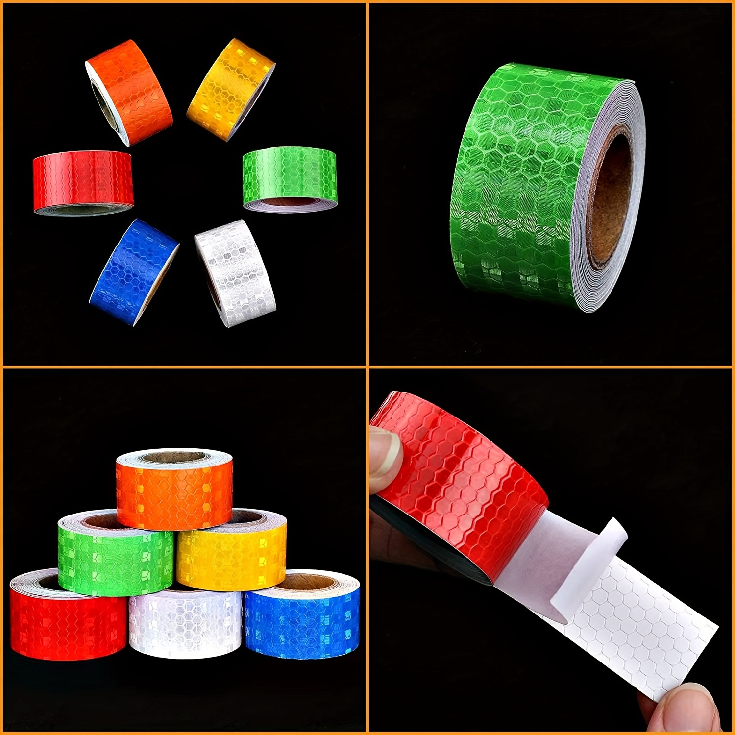 Safety Caution Reflective Tape Warning Tape Sticker self adhesive tape 3  meters