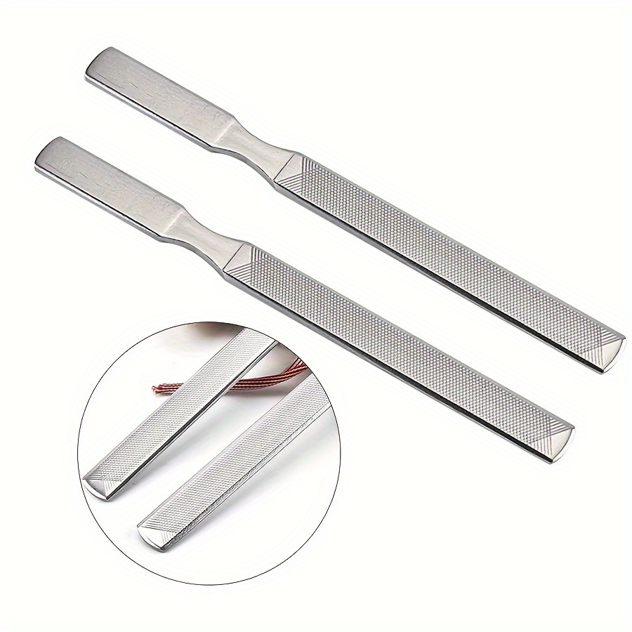 

Manicure Polishing Stainless Steel Nail File, Abrasive Grinder Bar Thicken Peeling Grey Grinding Strip