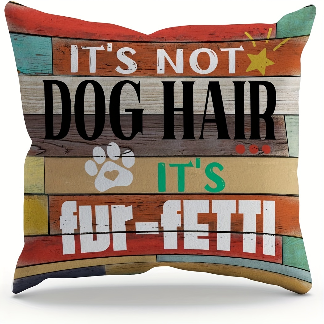 

1pc, Dog Theme Polyester Cushion Cover, Pillow Cover, Room Decor, Bedroom Decor, Sofa Decor, Collectible Buildings Accessories (cushion Is Not Included)