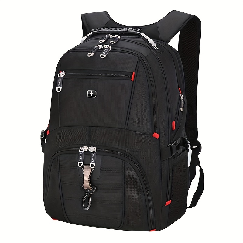 Mochila escolar para computadora portátil de viaje de negocios, se adapta a  una bolsa para laptop de 15.6 pulgadas, Negro -, Mochilas de viaje