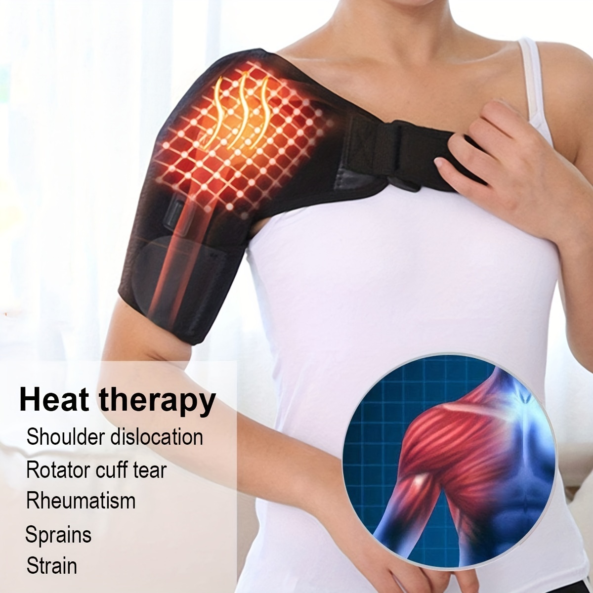 Hot Compress Single Shoulder Physical Support Electric - Temu Canada