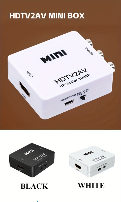 Adaptador HDMI a RCA AV Convertidor HDMI2AV NTSC PAL Full HD Audio de vídeo  compuesto para PS3 para PS4 para Xbox 60HZ para TV antigua