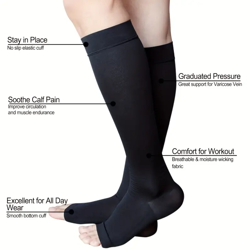 Knee High Compression Socks High Varicose Vein Stockings 23 To