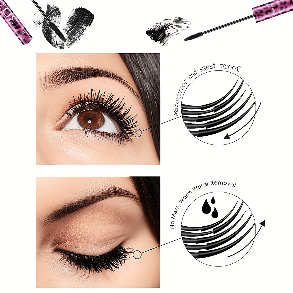 5 And under Items Fiber Eyeliner Set 4D Eyeliner Set Mascara Proof Mascara