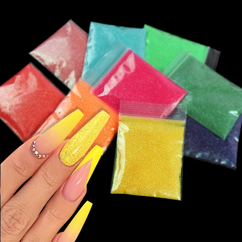 Shiny Iridescent Nail Glitter Powder Sugar Powder Gradient - Temu