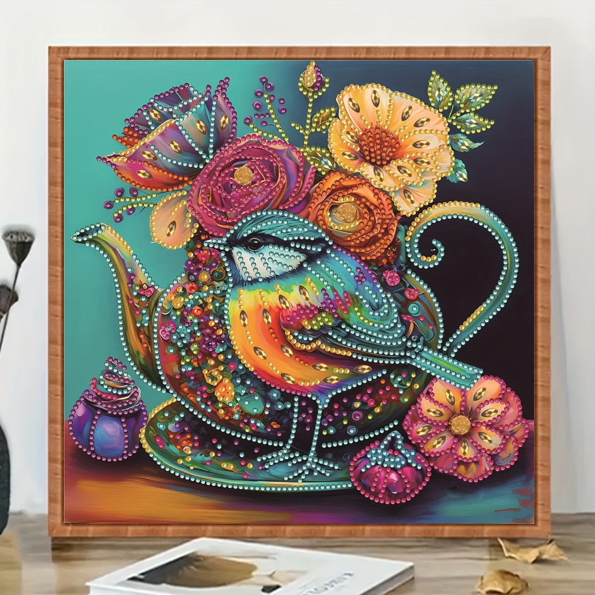 Titular de la luz del té de pájaro, kit de pintura de cerámica DIY
