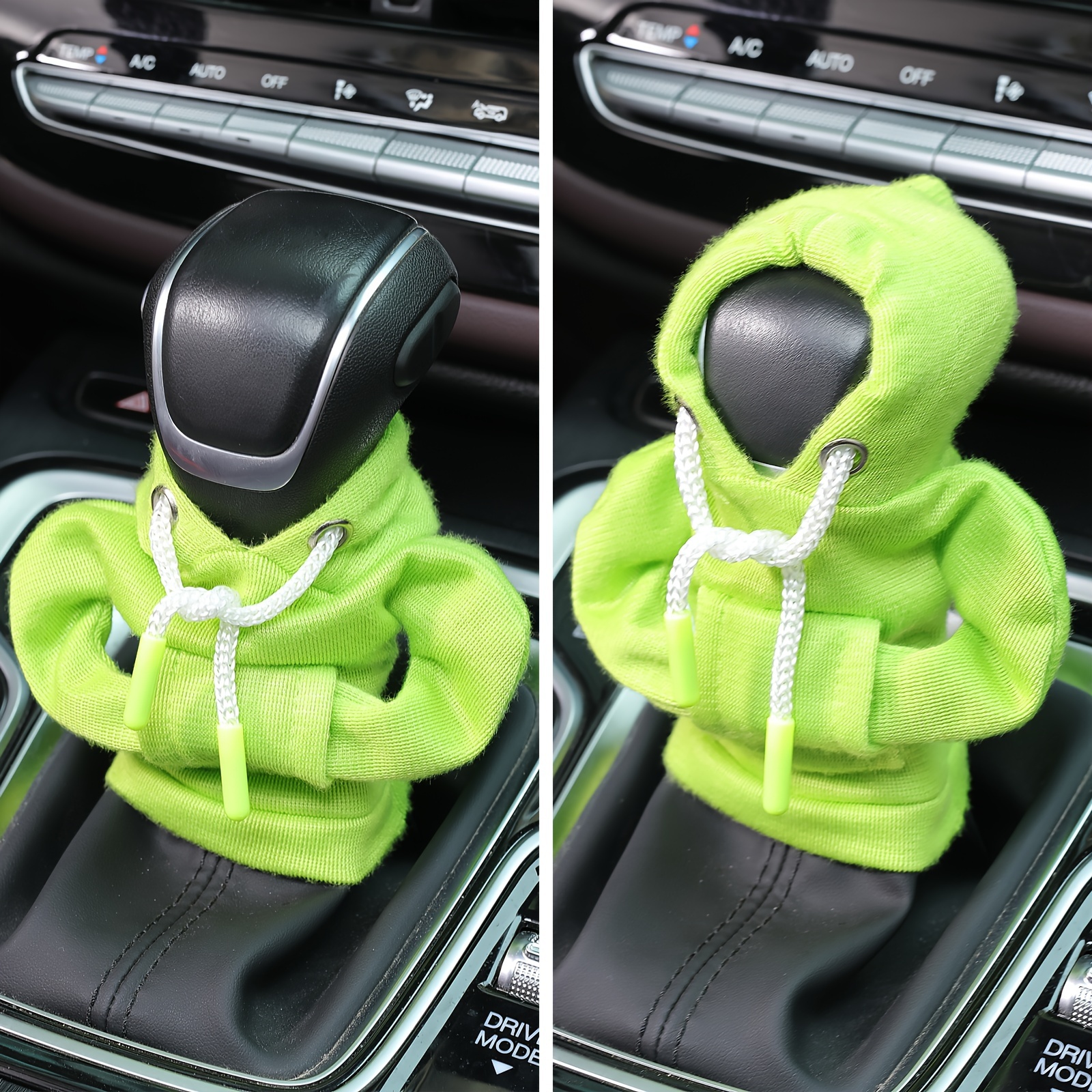 Auto Shifter Knob Cover Hoodie Sweatshirt Zubehör Winter Warm Knob Green 