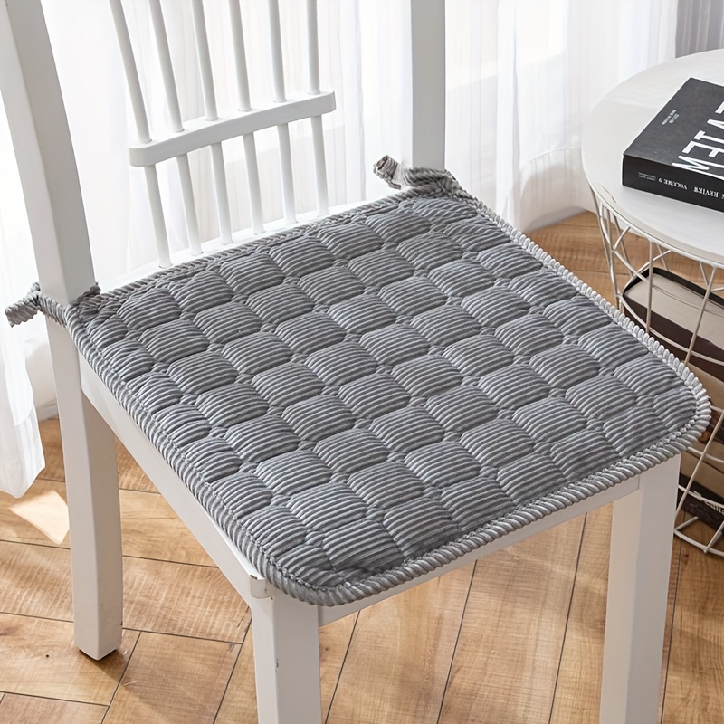 Non slip Corduroy Chair Cushion With Classic Checkered - Temu