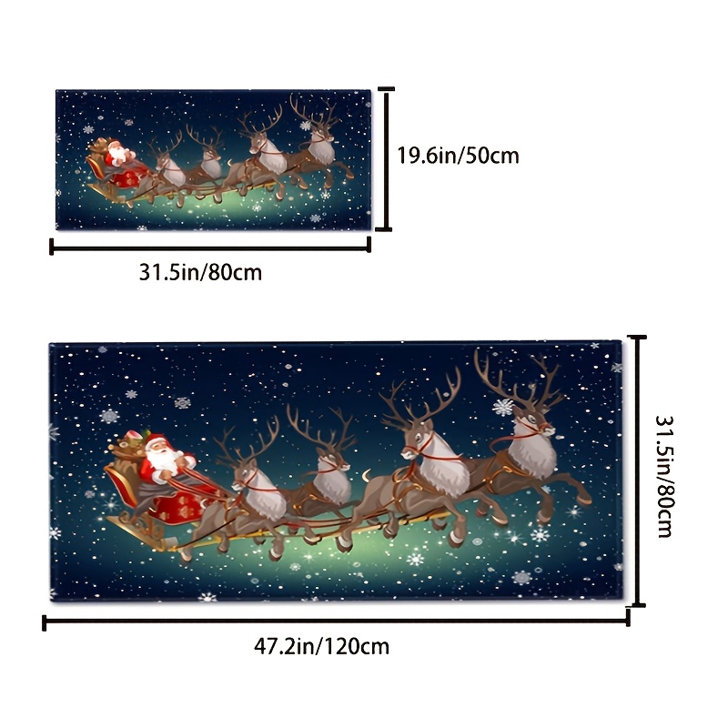 1pc Retro Vintage Christmas Doormat Large Floor Mat Non - Temu