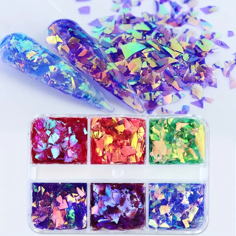 Iridescent Epoxy Resin Glitter Irregular Flakes Aurora Sequins For Resin  Filling Silicone Mold Filler Crafts DIY Keychain Making