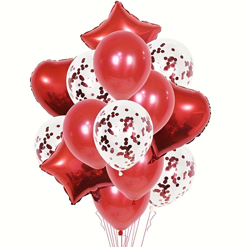 14 Pezzi Bouquet Palloncini A Forma Stella E Cuore In Oro - Temu Italy