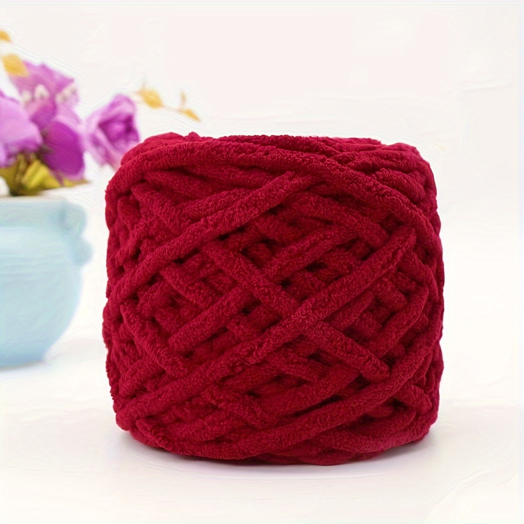 Ganga Celebrity Feather Wool Yarn Supersoft Knitting Red Colour Wool Ball  (200 Grams). for Craft, Baby wear, Blankets, Ponchos mufflers, caps,Needle