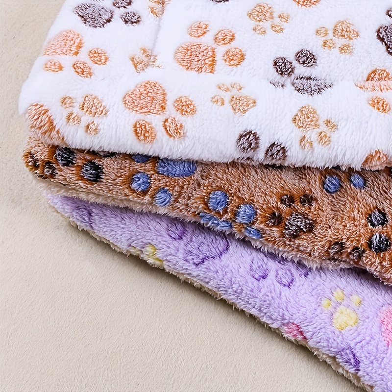 Cartoon Heart Print Pet Mat Double Layer Cushion All Seasons Cat Bed Mat