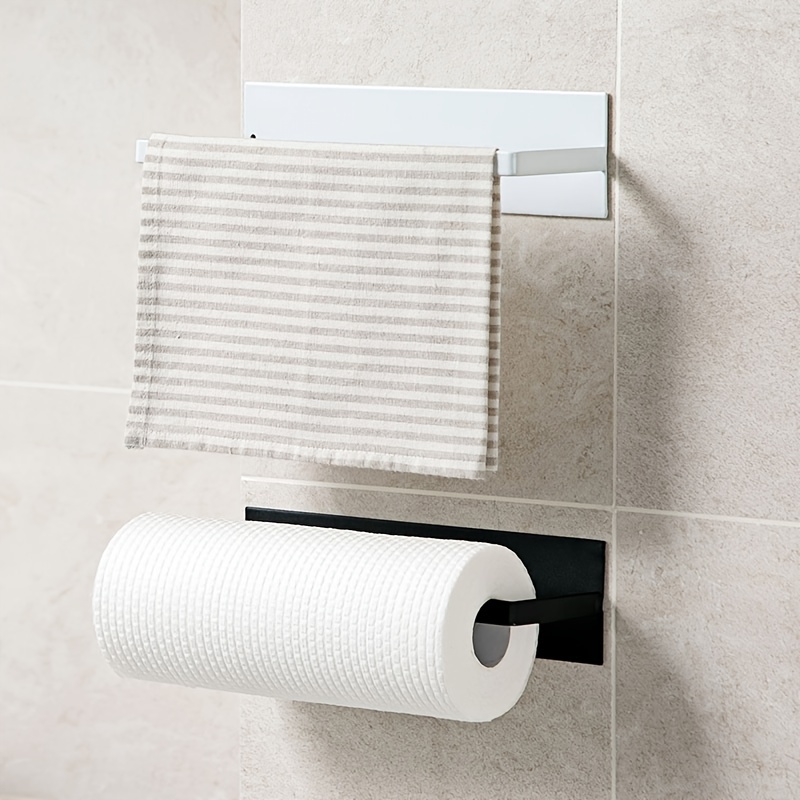 Portarrollos de papel higiénico sin taladrar, autoadhesivo, de acero  inoxidable SUS304, soporte de pared de fácil instalación para baño, cocina,  baño