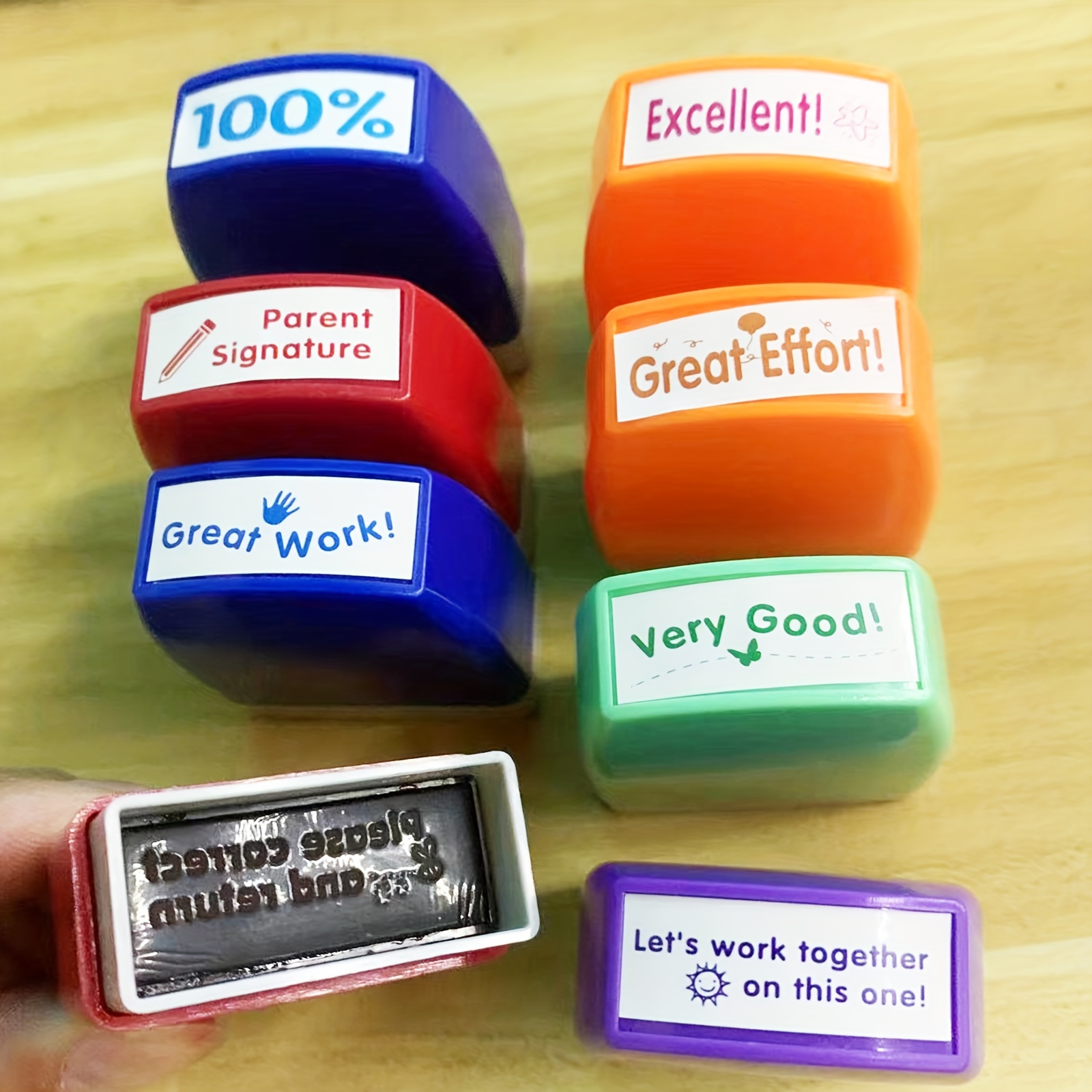 Teacher Stamps For Grading Classroom parent Signature - Temu