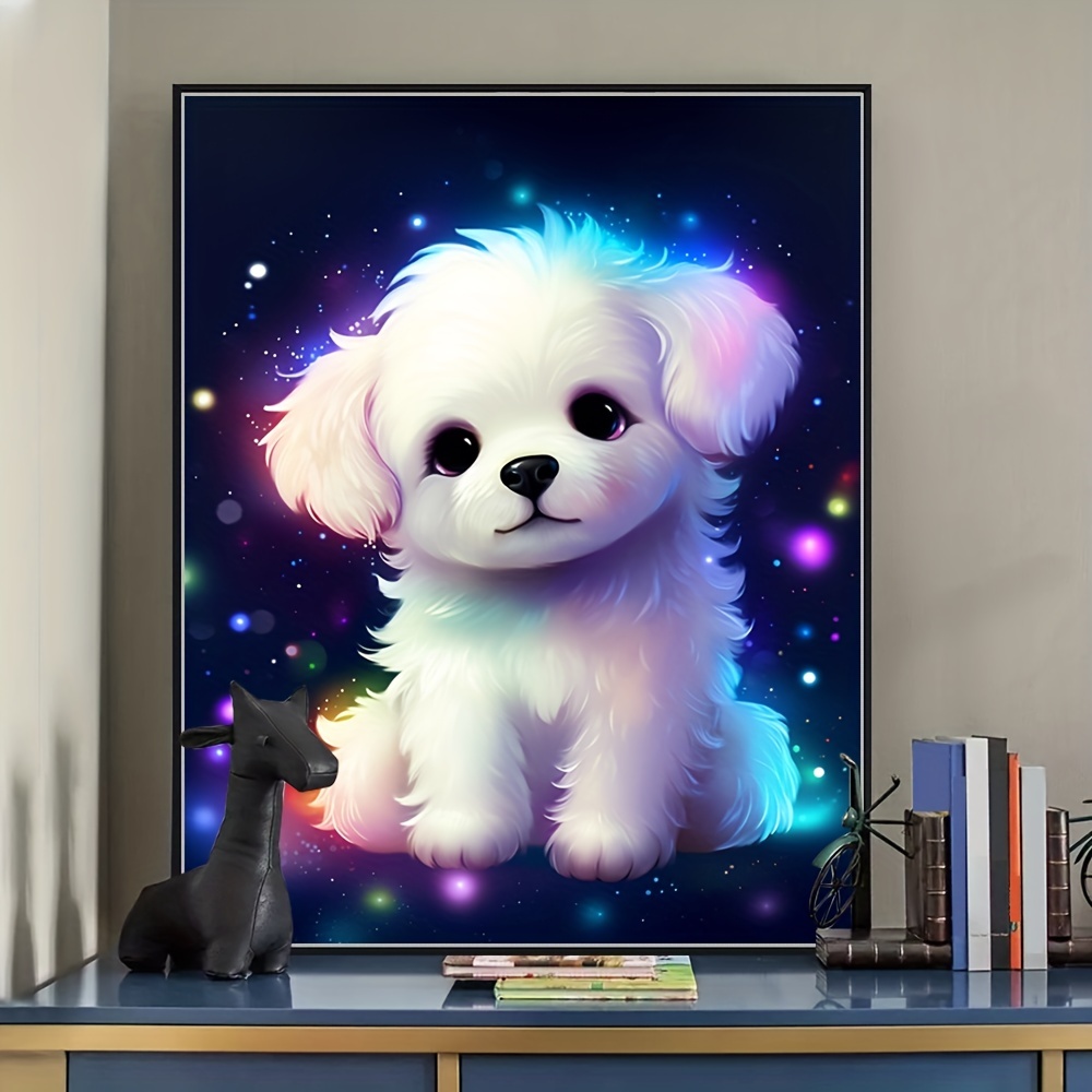 Cute And Colorful 5d Dog Diamond Painting Diy Adult Handmade - Temu