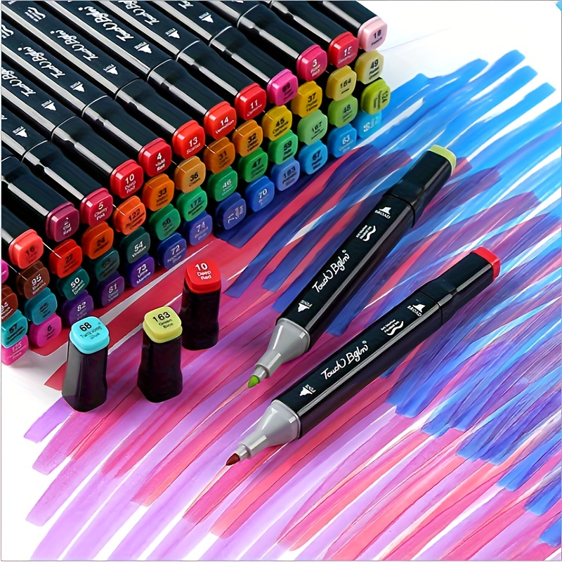 80 Colors Markers Dual Tip Permanent Art Professional Markers Pens for Adult  Kids Coloring Drawing Card Making Coloring Illustrations Sketch Marker Set  Office School Supplied