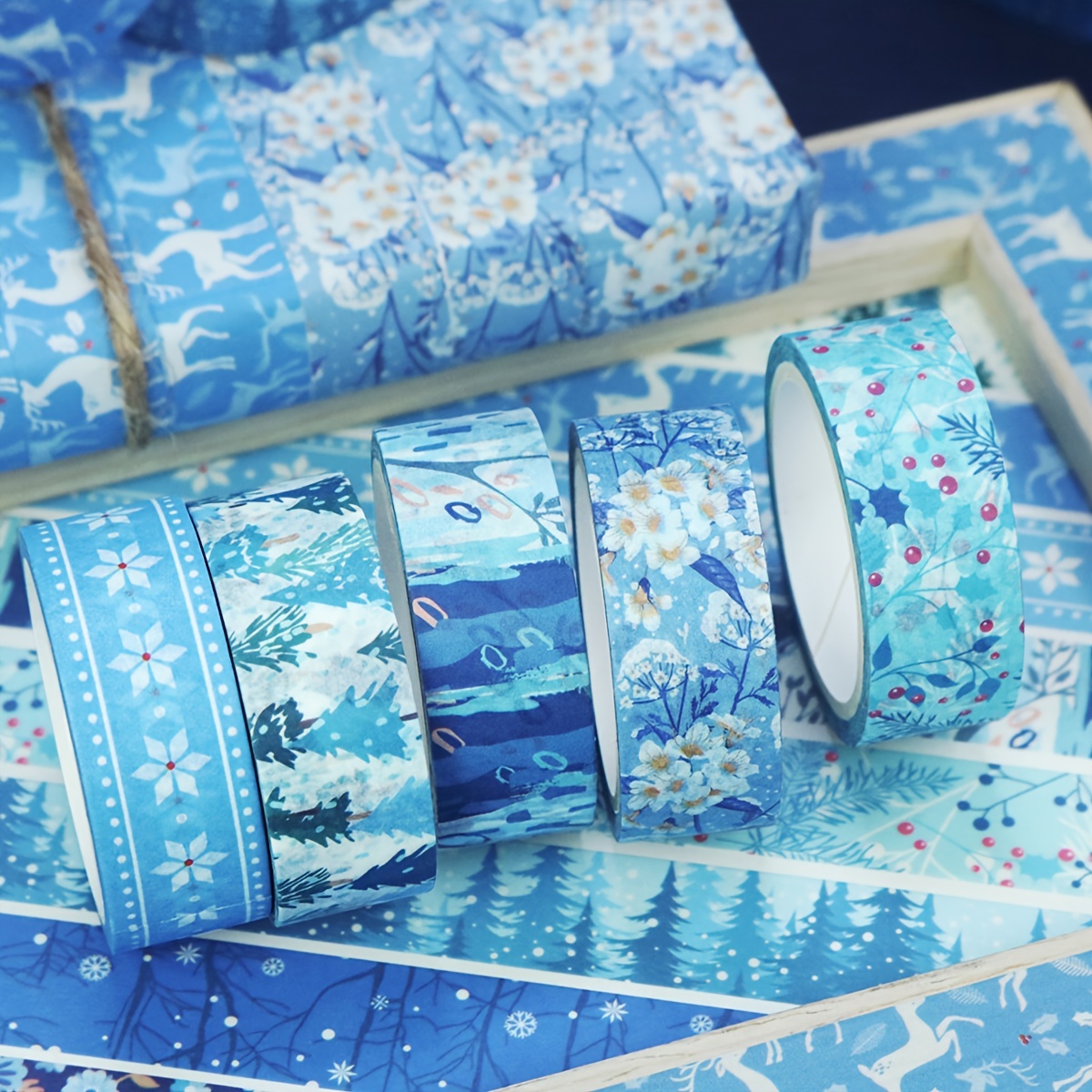 Winter Collection Washi Tape Set Snowflake Decorative - Temu