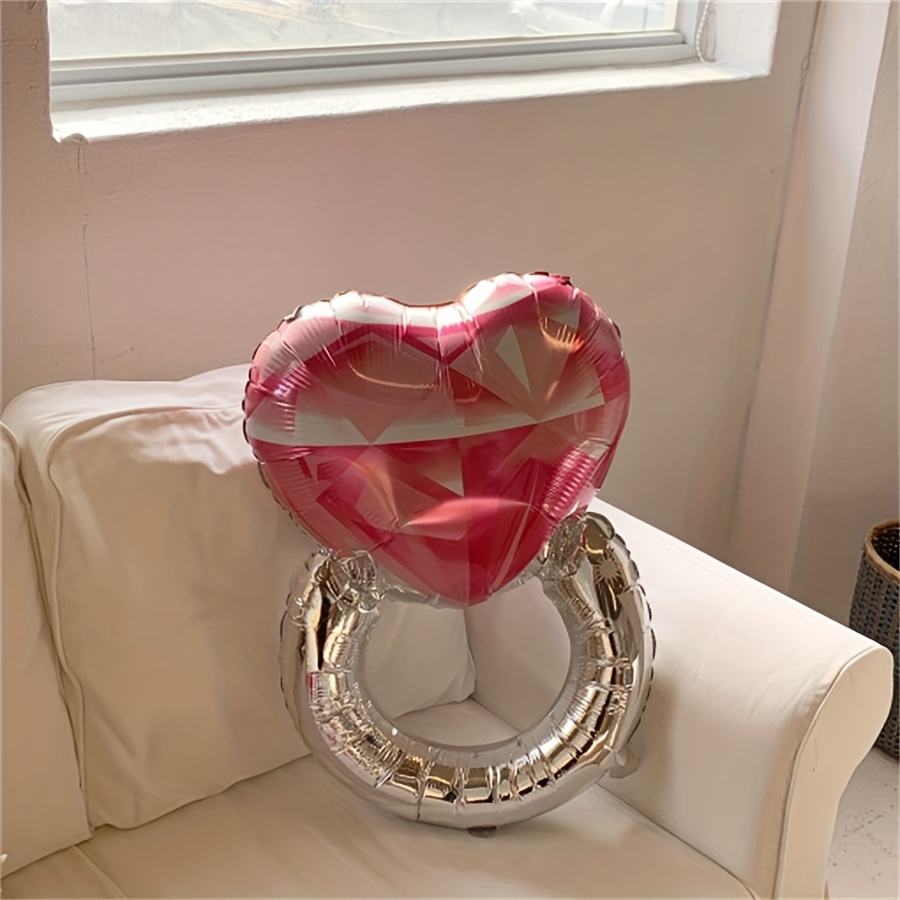 Globos de helio de 18 pulgadas con forma de corazón de aluminio Mylar para  decoración de cumpleaños, boda, día de San Valentín, compromiso