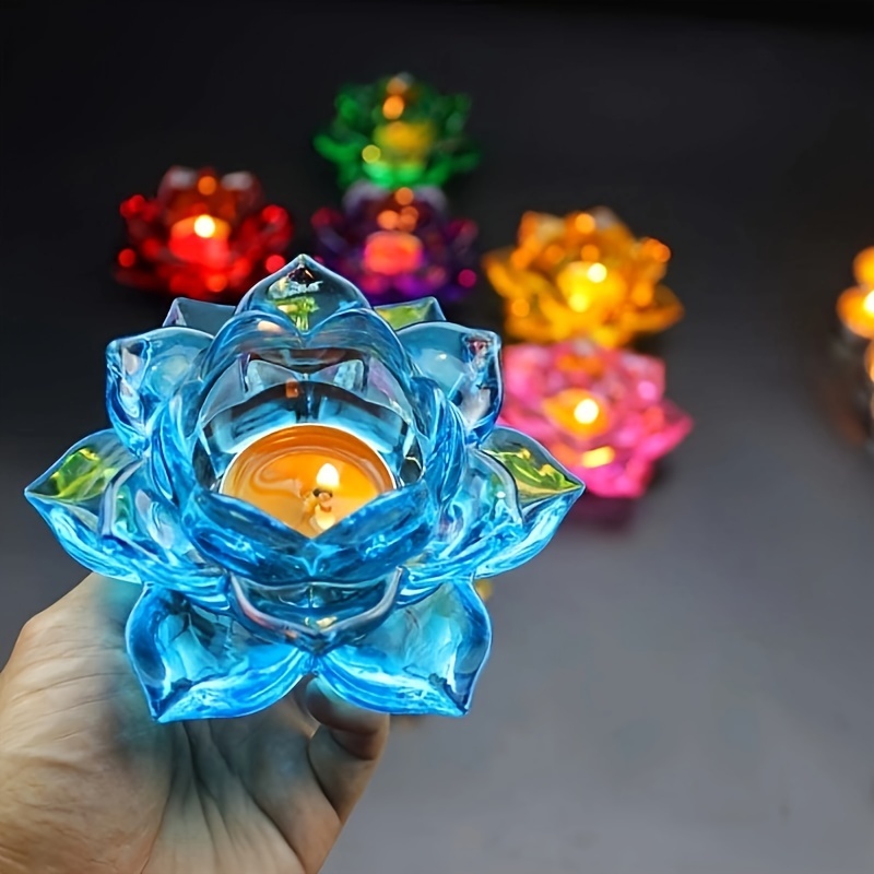 Silicone Candle Holder Molds Tealight Candles Holder Lotus - Temu