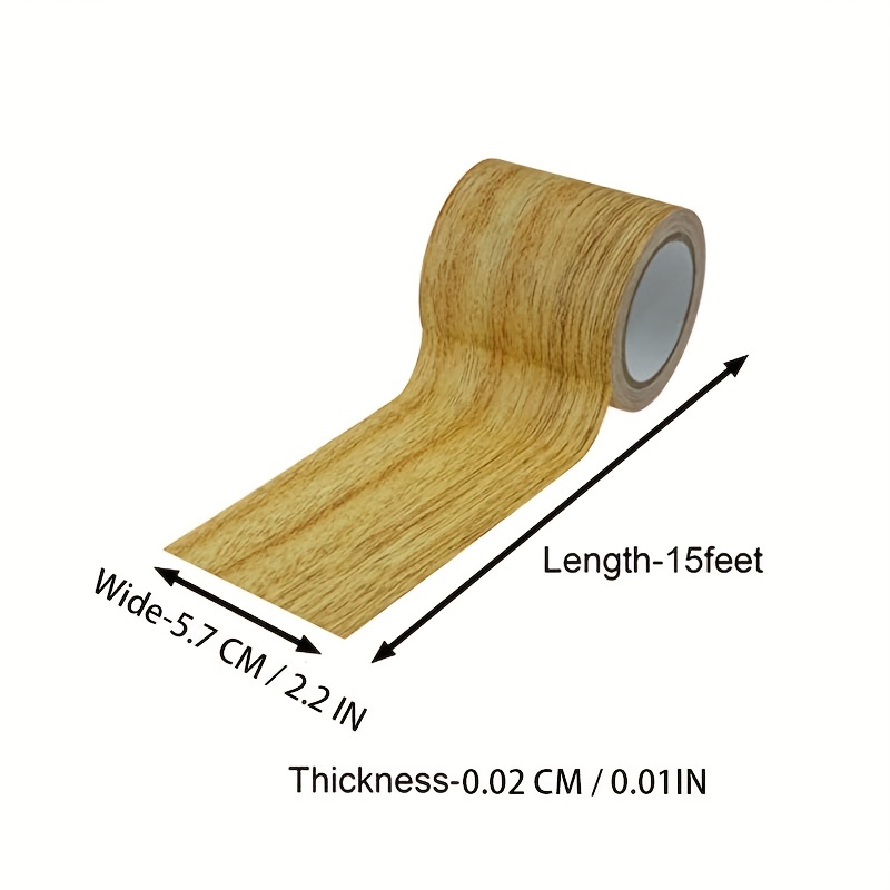Cinta adhesiva marrón – 1 cinta de grano de madera de 16 pies / rollo –  Reparación de muebles con textura de madera realista – Cinta de pato de  madera