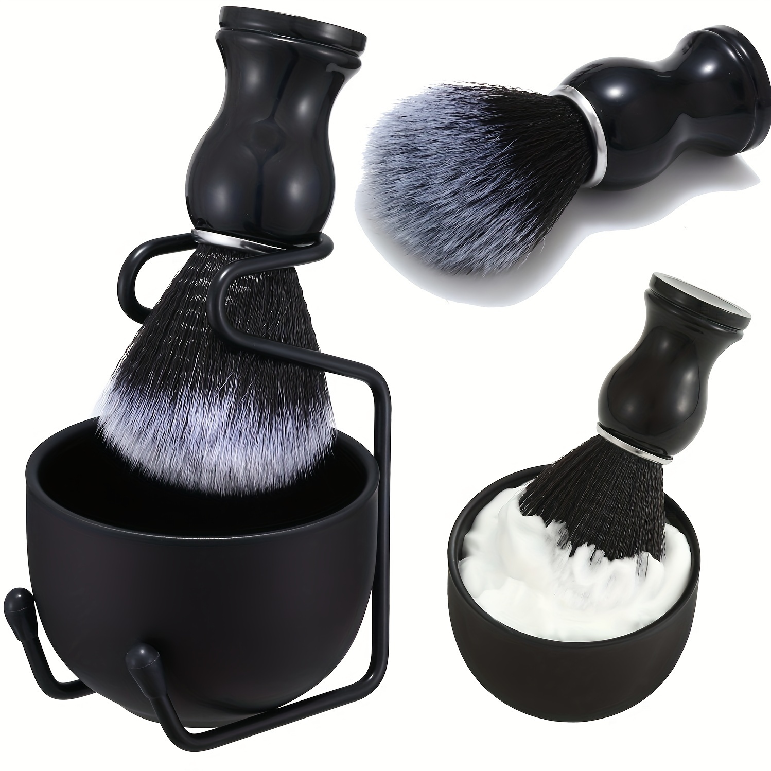 Set Pennelli Barba Uomo Comprensivo Pennello Barba E Ciotola - Temu Italy