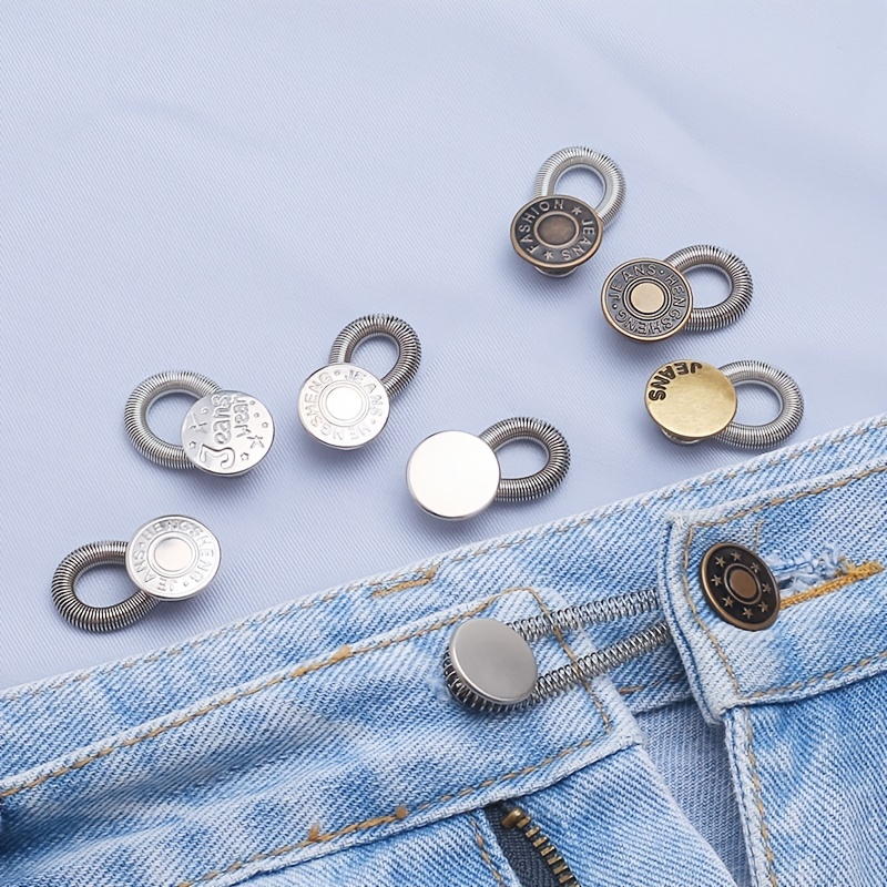 Pants Jeans Waist Expander Waistband Extender Button Belt Extension Buckle  Retro