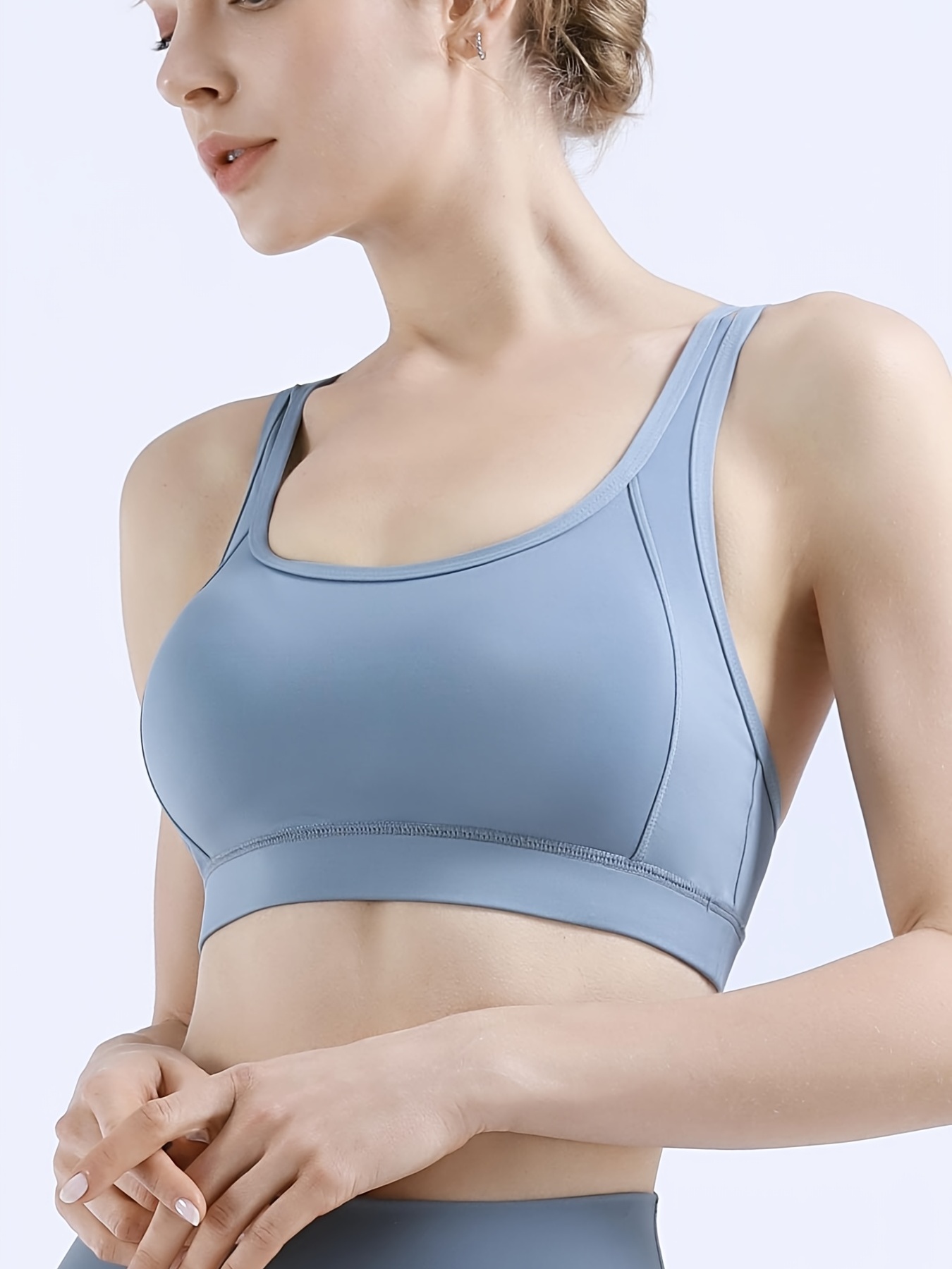 Padless Comfortable Sports Bras Cross strap Assorted Color - Temu Canada