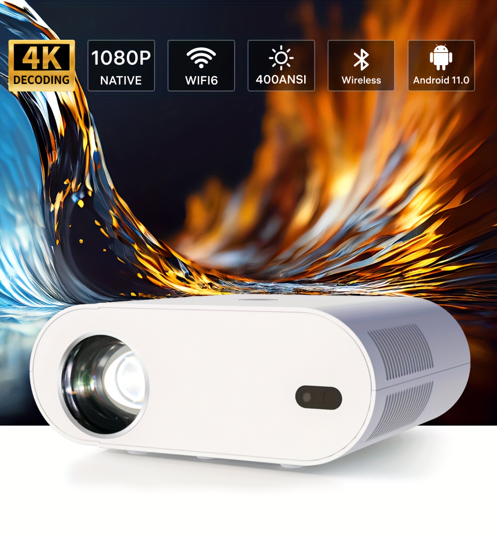 Auto Focus Projector 4k 1080p 400 Ansi Android 11 Auto - Temu