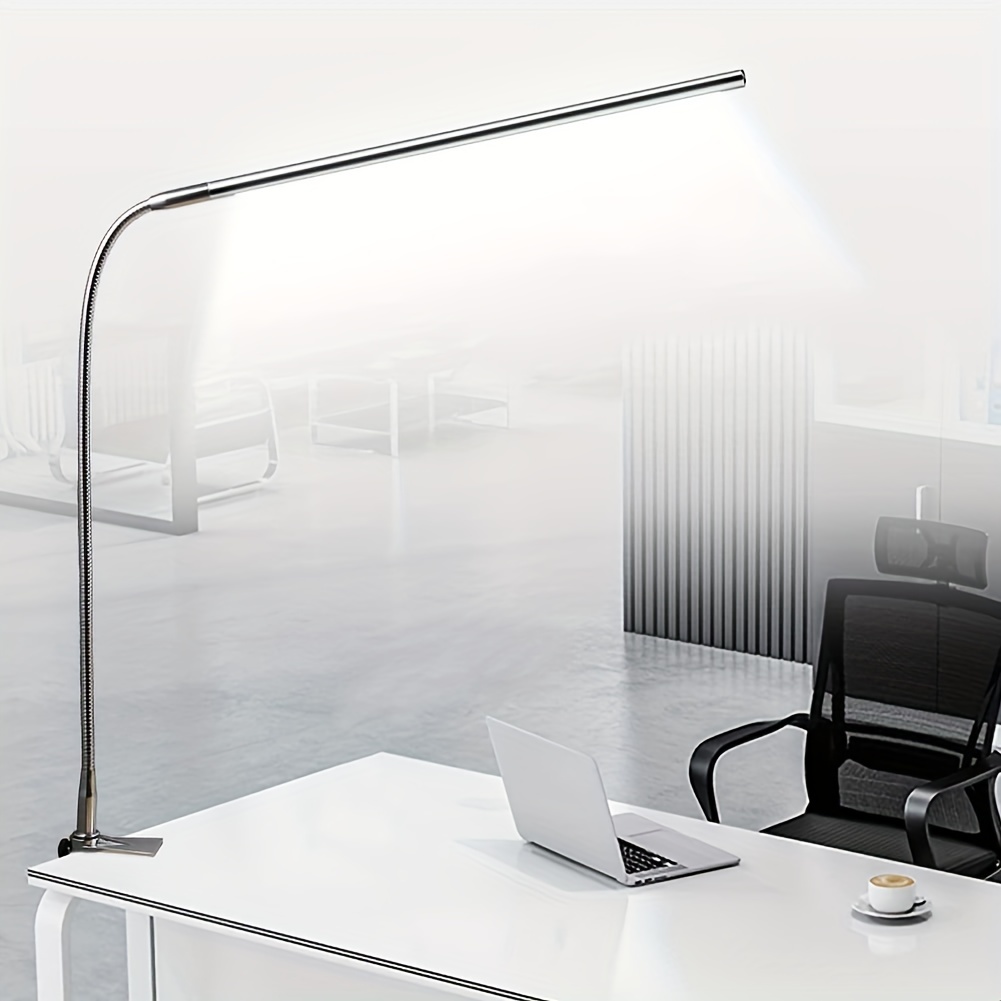 Lampe de bureau lampe à pince noire Lampe de table LED flexible, 3
