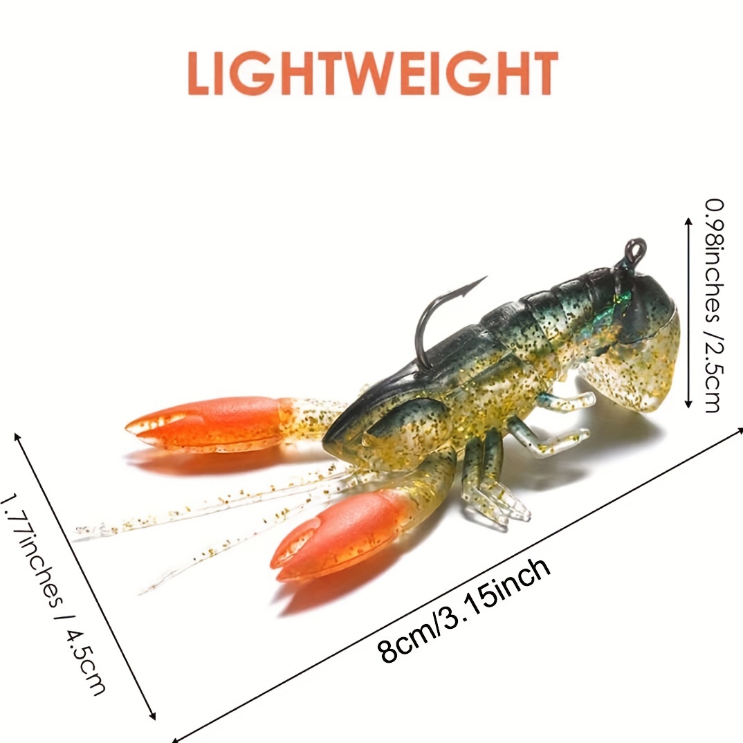 Fishing Lure Bait Soft Crawfish Shrimp Lobster Claw - Temu United Arab  Emirates
