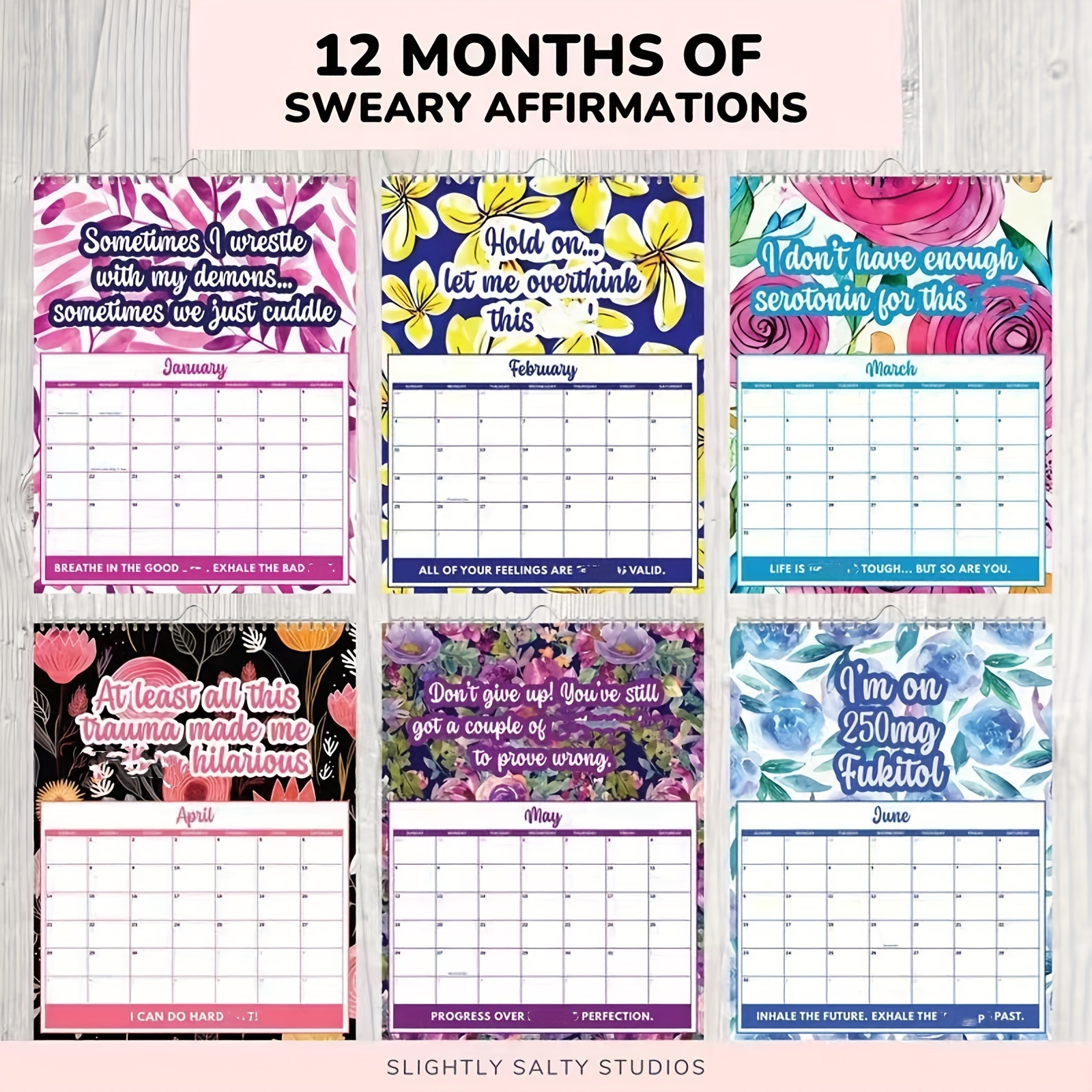 2024 Calendar Personal Planning Calendar Fun Mental Health - Temu