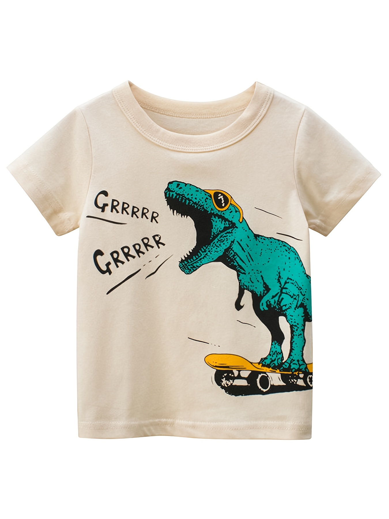 Trendy Skateboard Print T Shirt Tees Kids Boys Casual Short - Temu