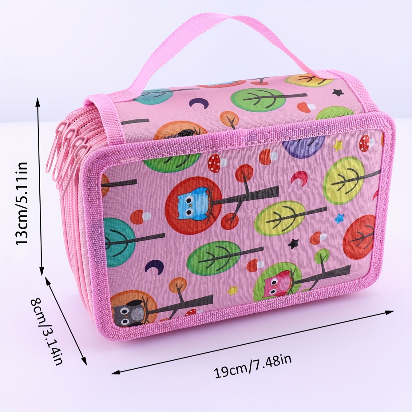 1pc pink creative cartoon pen bag, students can use pencil bag cute pencil  case