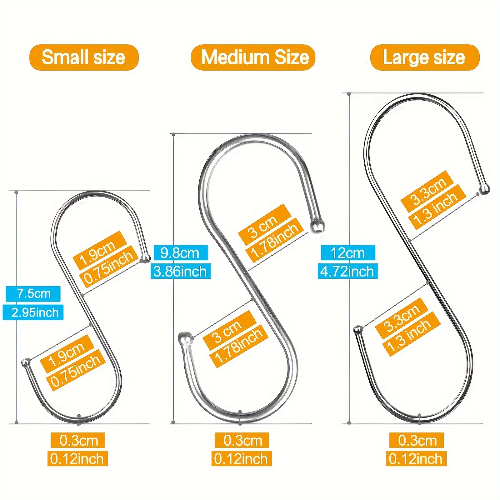 Extra Large S shaped Hook Heavy Stainless Steel Hook Kitchen - Temu