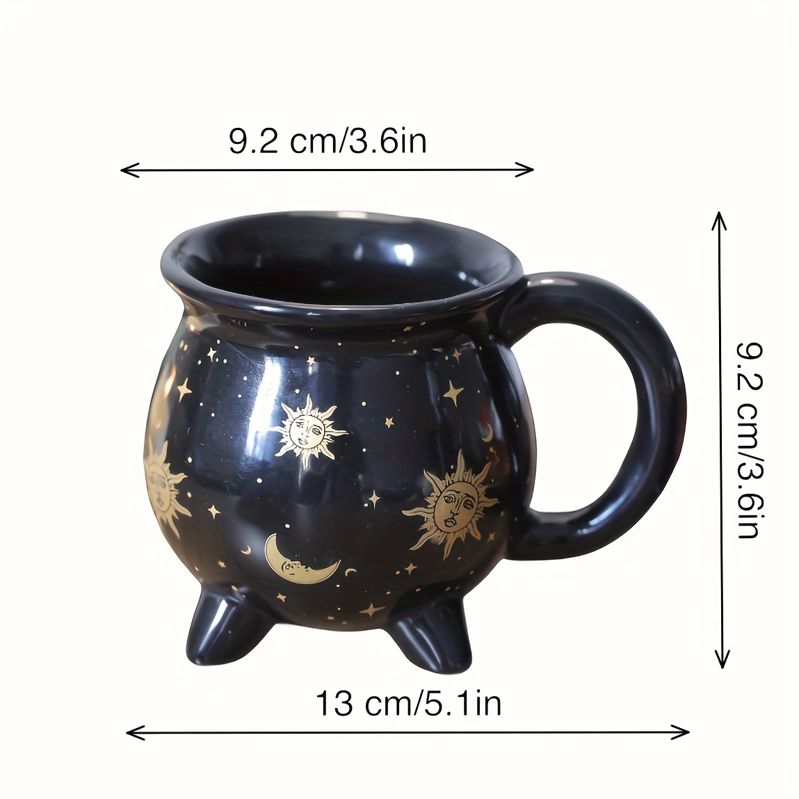 1pc, Sun And Moon Coffee Mug, 15.22oz Witch Brew Shaped Ceramic Coffee  Cups, Divination Water Cups, Summer Winter Drinkware, Christmas Gifts