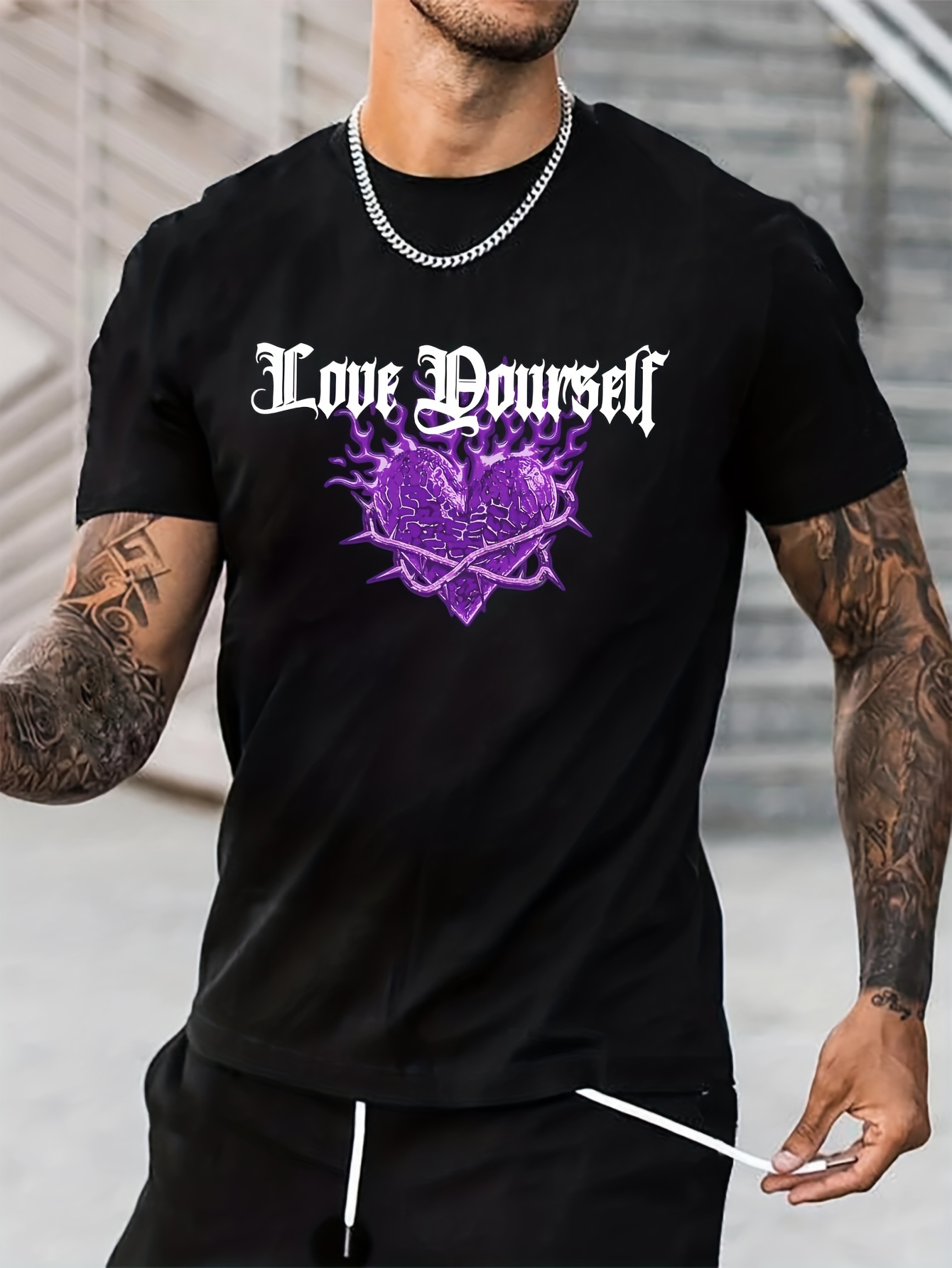 Valentine's Day Shirt for Men 3D Graphic Tees Fashion Heart Print Pullover  Casual Long Sleeve Funny Trendy Streetwear at  Men's Clothing store