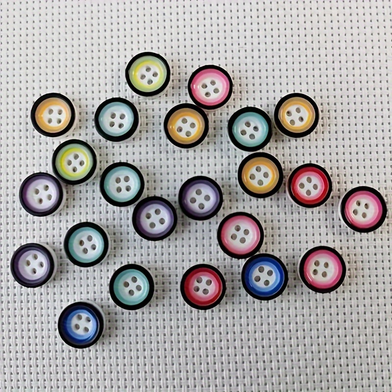 100pcs Plastic Sewing Buttons Round 4 Hole Colorful Buttons For Clothes  Crafts Diy Sewing Accessories 1 2inch - Arts, Crafts & Sewing - Temu