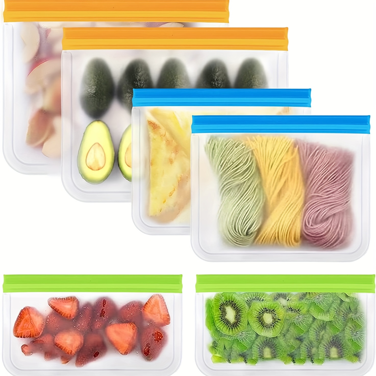 1Pcs Zip Lock Reusable Food Freeze Storage Bag for Sandwich Marinate Meat  Fruit